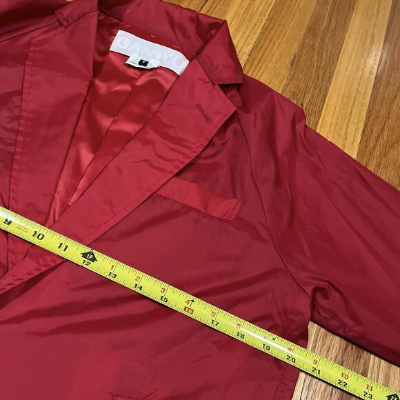 Ganryu Comme Des Garçons Red Lapel Nylon Coat Jacket Small Japan Made Designer - Picture 4 of 13